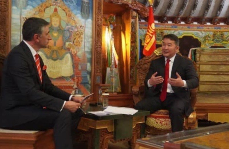 Монгол Улсын Ерөнхийлөгч Туркийн Үндэсний телевизэд ярилцлага өгөв