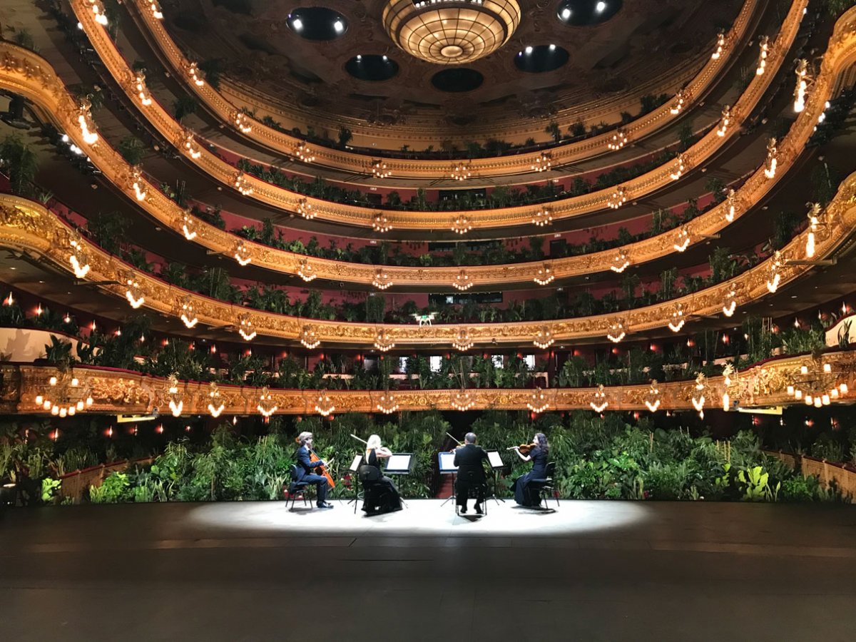 Барселона хотын Лисео театрт 2292 ургамалд зориулан хөгжим тогложээ