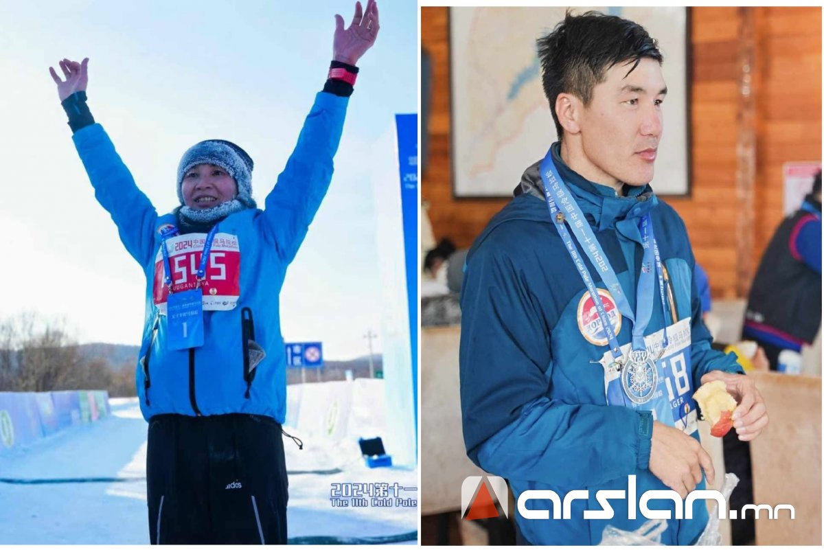 -50 хэмийн хүйтэнд 21 км-ийн зайд уралдсан Монголын тамирчид алт, мөнгөн медаль хүртжээ