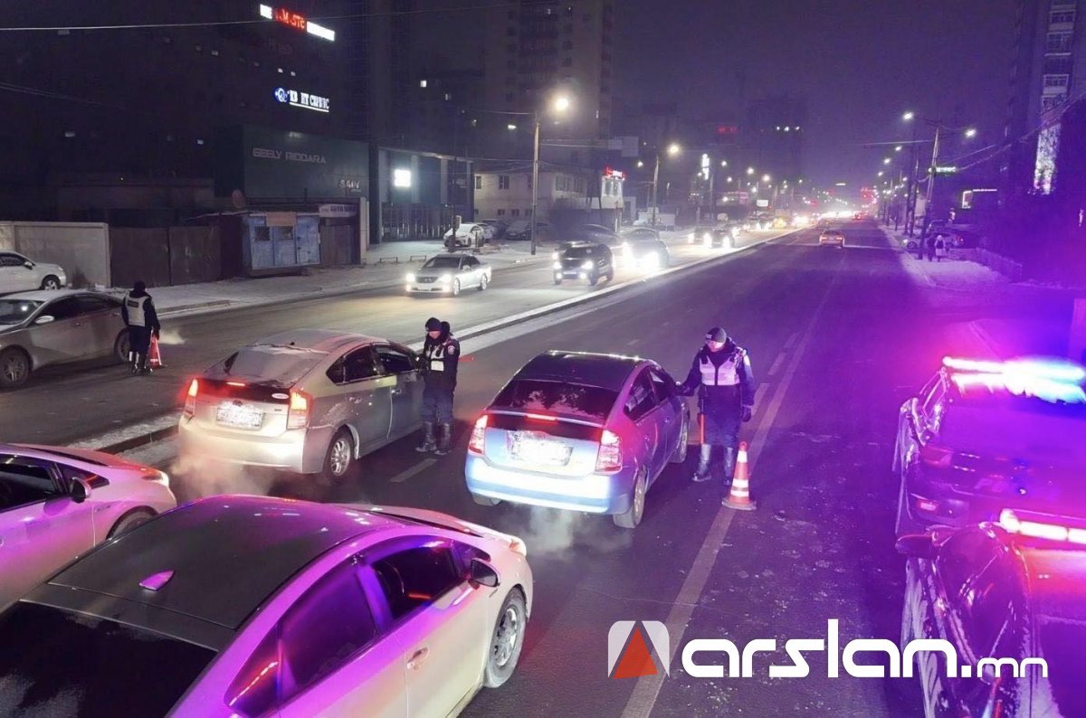 Өнгөрсөн амралтын өдрүүдэд согтуугаар тээврийн хэрэгсэл жолоодсон 104 үйлдлийг илрүүлжээ