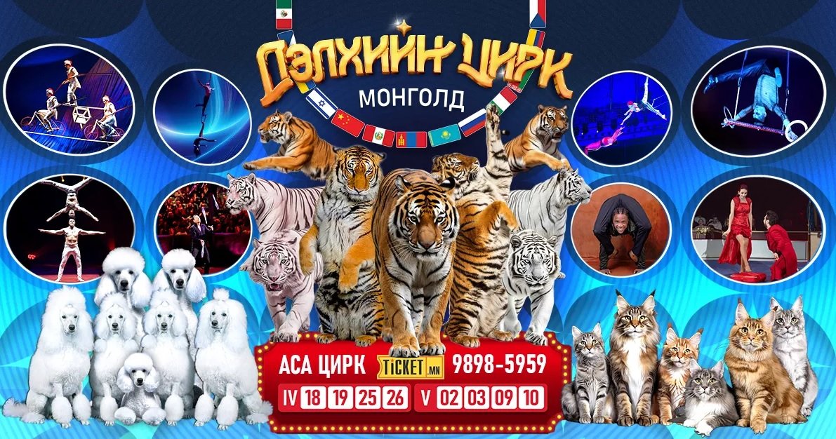 Гэр бүлээрээ үзэх боломжтой цорын ганц үзвэр бол “ДЭЛХИЙН ЦИРК МОНГОЛД“