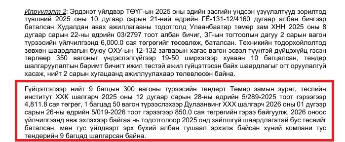 Эрдэнэт үйлдвэр ТӨҮГ-ын 2025 оны санхүүгийн тайланд хийсэн аудитын тайлан